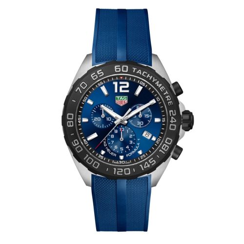 TAG Heuer Formula 1 Chronograph Quartz 43 Stainless Steel / Blue / Rubber